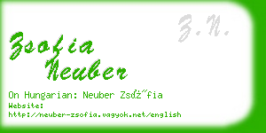 zsofia neuber business card